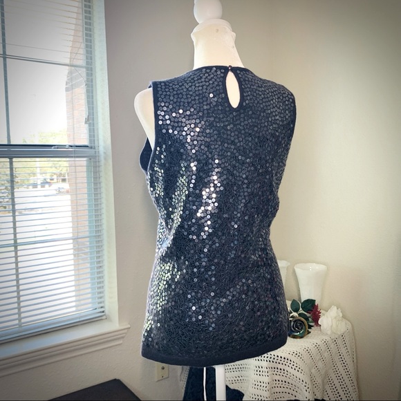 Vintage 90’s Sequined Wool/Angora Sweater/Vest, Sz SP - Picture 3 of 11